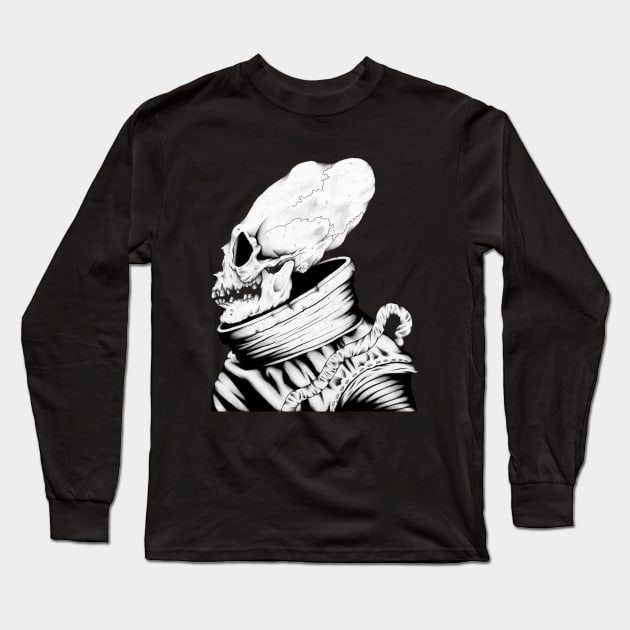 Pakal (Black & White) Long Sleeve T-Shirt by JupiterVII1